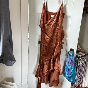birdy grey burnt orange bridesmaid dress